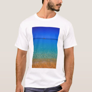 T-shirt Eau bleue, îles Exuma, Bahamas.
