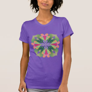 T-shirt Eau géométrique abstraite de fleur indienne