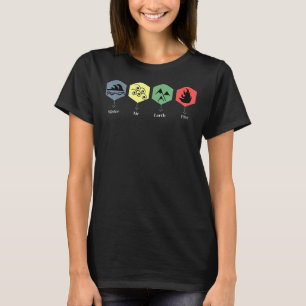 T-shirt Eau Terre Feu d'air Les quatre éléments