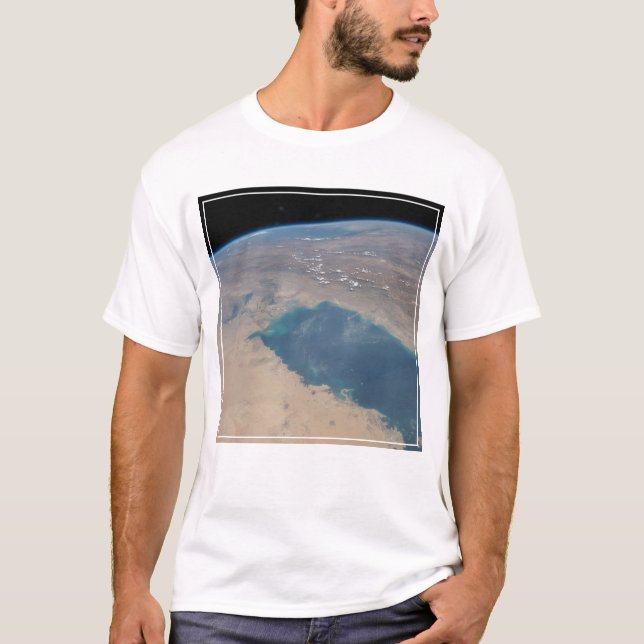 T-shirt Eaux Bleues Tropicales Du Golfe Persique. (Devant)