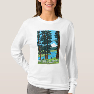 T-shirt Eaux de plus près de la source de rivière de