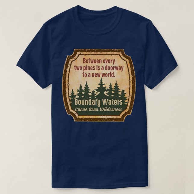 T-shirt Eaux limitrophes Zone de canot Wilderness s UUU (Design devant)