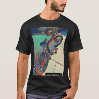 T-shirt eBike garé dans l'allée