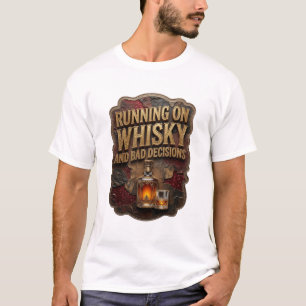 T-shirt Éblouissant DÉPENDANT AU WHISKY ET MAUVAISES DÉCIS