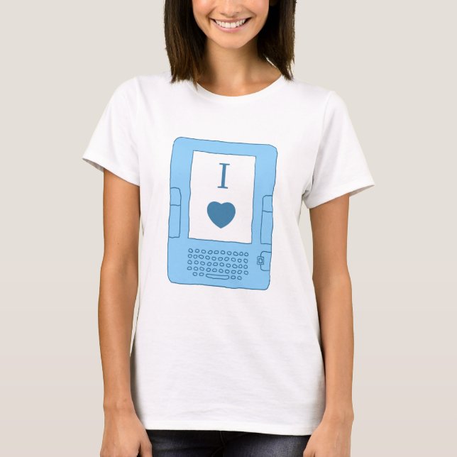 T-shirt ebooks du coeur i (bleus) (Devant)