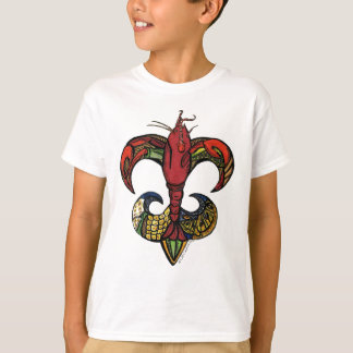 T-shirt Ébullition avec une écrevisse Fleur de Lis