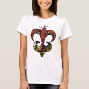 T-shirt Ébullition avec une écrevisse Fleur de Lis