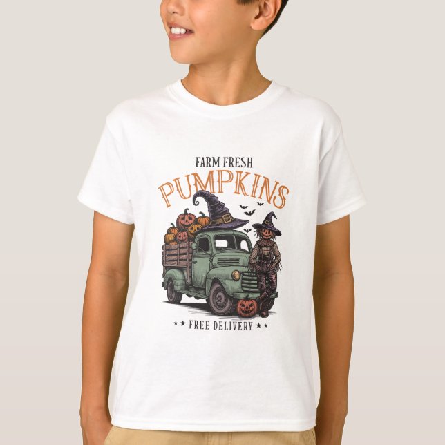 T-shirt Écarteur Citrouille frais de ferme (Devant)