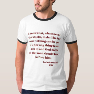 T-shirt Ecclesiastes 3:14 KJV Bible Verse Hommes Ringer