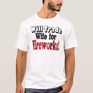 T-shirt Échange de femme pour des feux d'artifice