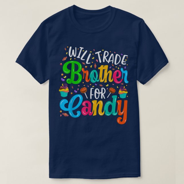 T-shirt Échangerai frère contre bonbons 2214 (Design devant)