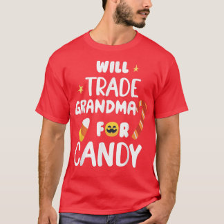 T-shirt Échangerai Mamie Contre Des Bonbons Drôle De Hallo