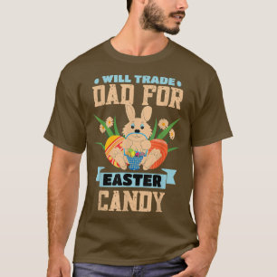 T-shirt Échangerai Papa Pâques Bonbons Oeufs Lapin Hommes