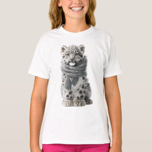 T-shirt Écharpe Confortable Petit Léopard des Neiges Enfan