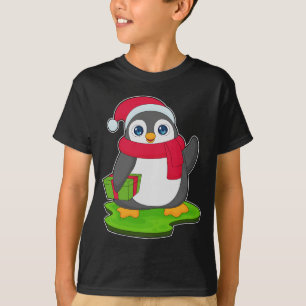 T-shirt Écharpe de Noël de pingouin