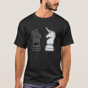 T-shirt Échecs Figure Chessboard I Horse Springer Unicorne