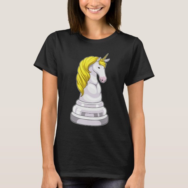 T-shirt Échecs Knight Unicorn Échecs (Devant)