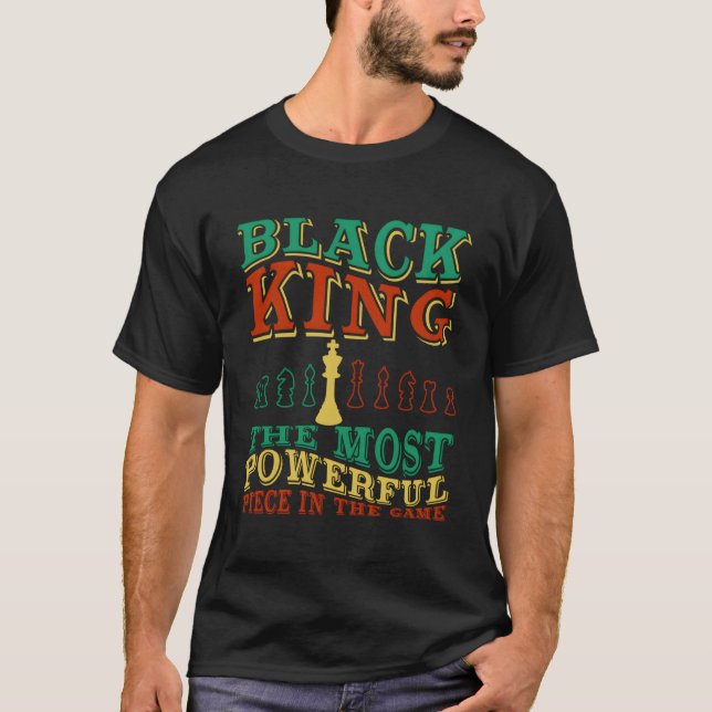 T-shirt Échecs Pièce la plus puissante King Checkmate Ches (Devant)