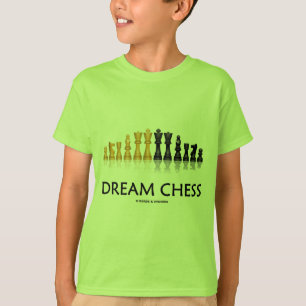T-shirt Échecs rêveurs (jeu d'échecs réfléchi)