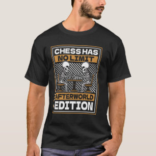 T-shirt Échecs Squelette maître Chessman Chessboard - Éche