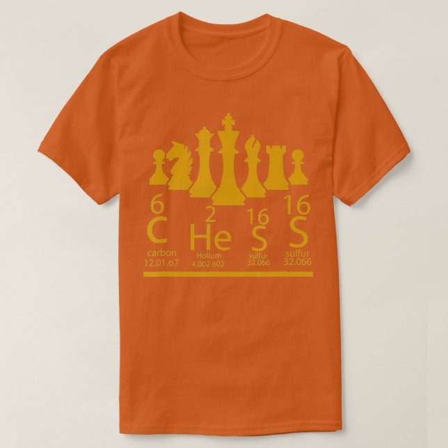 T-shirt Échecs Tableau périodique Éléments Joueur d'échecs (Design devant)