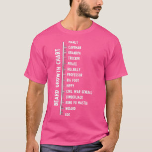 T-shirt Échelle de la barbe Amusante Tableau de croissance