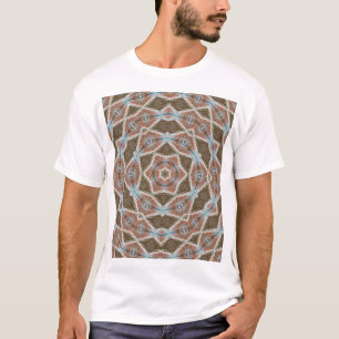 T-shirt Échelles symétriques : motif de tissu circulaire.