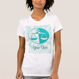 T-shirt Échelles turquoises de justice