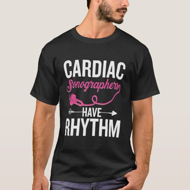 T-shirt Echo Sonographer Cardiography Ultrasound Tech Card (Devant)