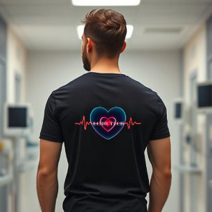 T-shirt Echo Tech   Battement de cœur   Cœur avec ECG