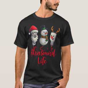 T-shirt Échographie de Noël Life Xmas Vibes Sonographe H