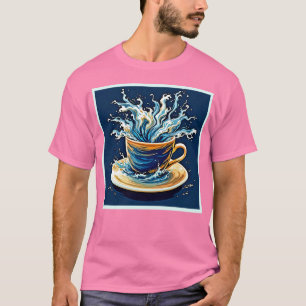 T-shirt Éclaboussure de café océanique