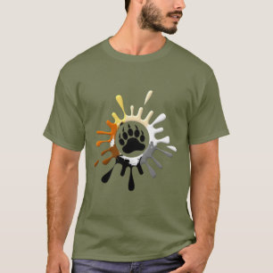 T-shirt Éclaboussure de patte d'ours Couleurs de la fierté