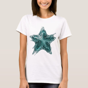T-shirt Éclaboussure d'eau en forme d'étoile argentée prop