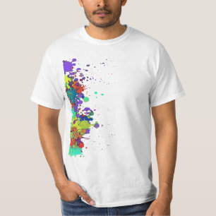 T-shirt ÉCLABOUSSURE DRÔLE I DE COULEUR + votre backgr. 