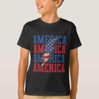 Éclair Américain Drapeau Patriotique Usa Joyeux 4