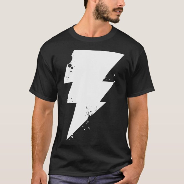 T-shirt Éclair blanc (Devant)