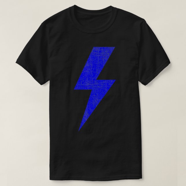 T-shirt Éclair Bleu Éclair Éclairage Équipe (Design devant)