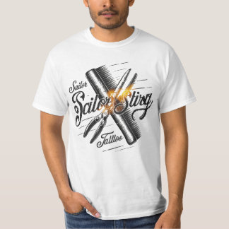 T-shirt éclair peigne et cisaillement