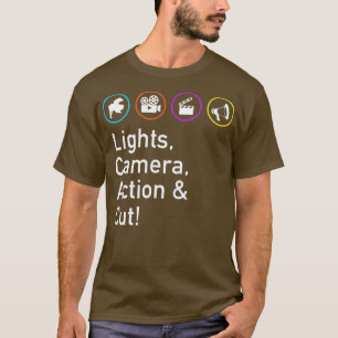 T-shirt Éclairage Caméra Action Couper Film amusant Écran 