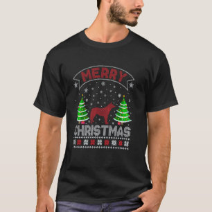 T-shirt Éclairage d'arbre de Noël Hommes Femmes Bétail Chi