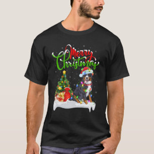 T-shirt Éclairage de Noël correspondant Père Noël Bernese