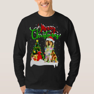 T-shirt Éclairage de Noël Correspondant Père Noël Rough Co
