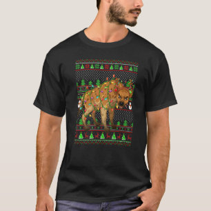 T-shirt Éclairage de style sucré moche de Noël Hyena Noël