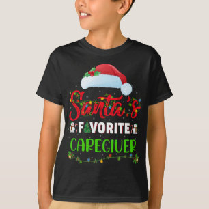 T-shirt Éclairage Noël Père Noël Favori de la carrière aid