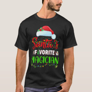 T-shirt Éclairage Noël Père Noël Favori Magicien Noël