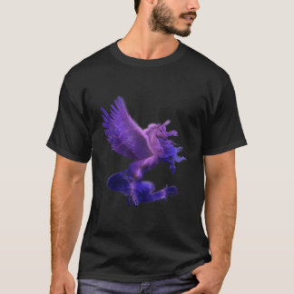 T-shirt Éclairage violet Pegasus Unicorne