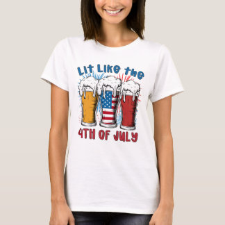 T-shirt Éclairer comme 4 juillet