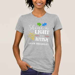 T-shirt Éclairer l'autisme Équipe de concordance