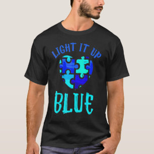T-shirt Éclairez-le en bleu pour la sensibilisation à l'au